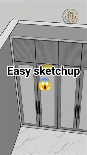 Watch This Wardrobe Come to Life in SketchUp ✨ #sketchuptutorial #interiordesign #wardrobedesign