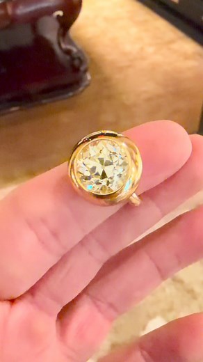 The Old European cut originated in 19th century Europe amid advances in diamond-cutting technology. Unlike prior diamond shapes, which were cushion-shaped and often uneven, Old European cuts introduced a round outline and improved symmetry due to increased skill and new tools. The shape allowed cutters to achieve a more proportional stone with less variability and greater aesthetic appeal. | FD Gallery