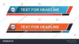 Set Lower Third Vector Design Blue Stock Vector (Royalty Free) 2378012481 | Shutterstock