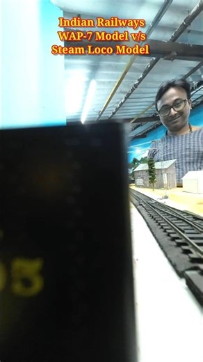 Indian Railways WAP-7 Model & HO Scale Steam Loco Model Train | train video #shorts #indianrailways