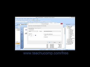 Crystal Reports 2013 Tutorial The Group Sort Expert Business Objects Training