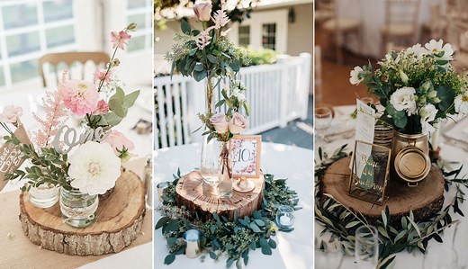 20 Rustic Tree Stump Wedding Centerpieces 2025 - Roses & Rings | Weddings, Fashion, Lifestyle   DIY