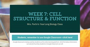 Week 7: Cell Structure & Function