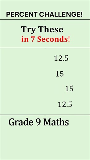 7‑Second Percent Challenge! Can You Solve These?