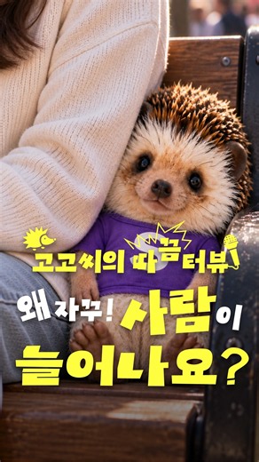벤치에 사람이 꽉 찬 이유?! ☕️🦔
