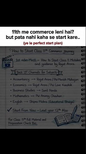 Class 11th Commerce Best Youtube Teachers Subject Overview Guidence Commerce Stream #class11th