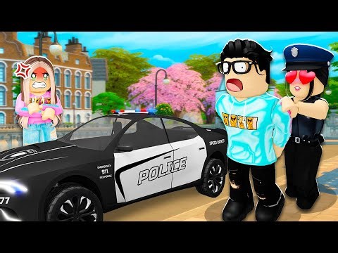 GIRL COP Arrested My Boyfriend... She Had A CRUSH On HIM! (Roblox Bloxburg)