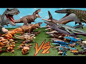 T REX VS MOSASAURIO!!! TIRANOSAURIO REX VS MOSASAURIO!!! BATALLA ÉPICA!!! SÚPER EJÉRCITOS!!!