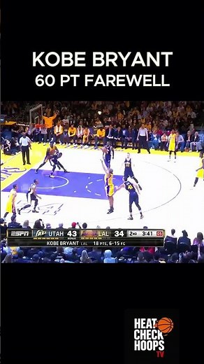 Kobe dropped 60 in his last NBA game