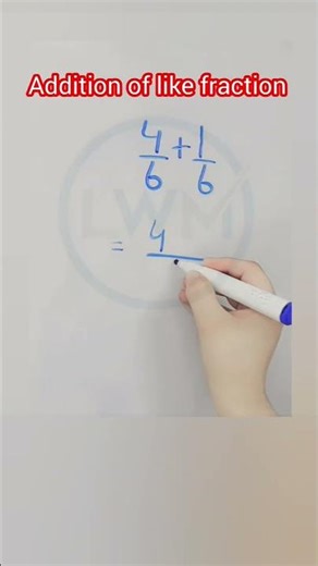 Addition of Like Fractions Explained Simply 📚#maths #shorts
