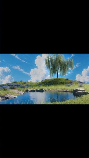 A peaceful little world created in Blender 🌿 #blender3d #3danimation