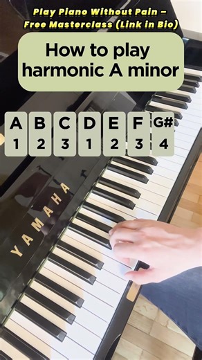 How to Play A Harmonic Minor Scale on Piano #pianotips 🎹