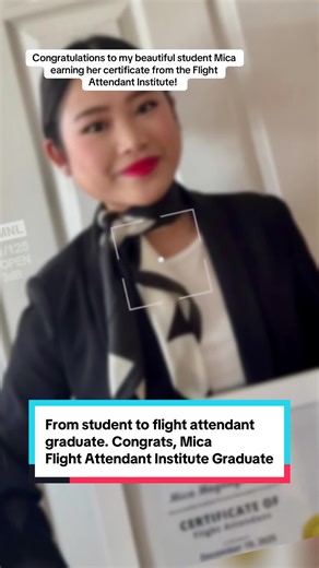 Celebrating Mica’s graduation from the Flight Attendant Institute! Watching her grow in confidence, independence, and professionalism has been incredibly rewarding. From starting this journey feeling unsure to finishing strong and truly believing in herself — this is exactly why I do what I do. Mica, thank you for finding me and for making me part of your journey. Your dedication, resilience, and passion truly show. This certificate is just the beginning, and I can’t wait to see where your fligh