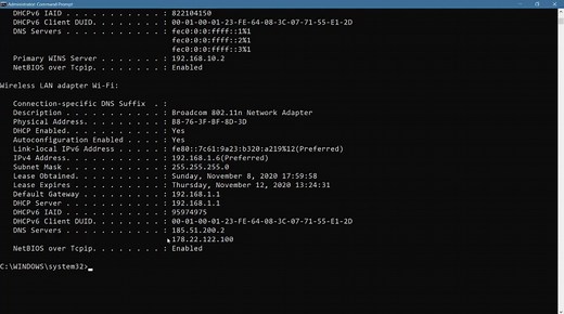 آزمایشگاه شبکه قسمت 2: IPconfig / ping / tracert / Nslookup / Arp / Netstat