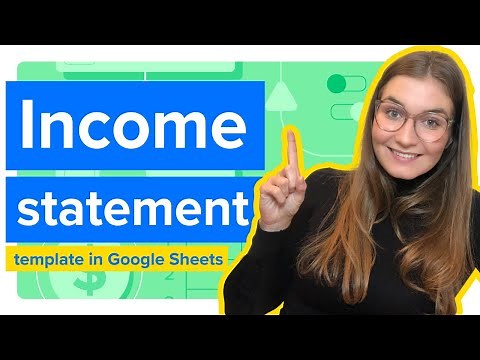 Income statement template in Google Sheets