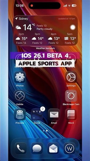 Apple Sports App Update: iOS 26.1 Beta 4