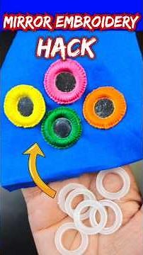 Mirror Embroidery Hack - Super Easy #embroidery #shisha #mirrorwork