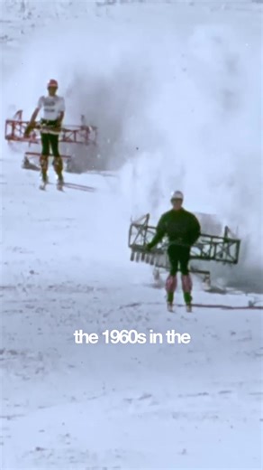 This is how ski slopes were groomed in the 1960s 😳 No machines. No safety systems. Just courage, heavy equipment, and gravity. Skiing has changed a lot — and safety has come a long way. Follow the page for more ski history, gear evolution, and mountain stories. #skihistory #skiing #mountainlife #skiculture #vintageski