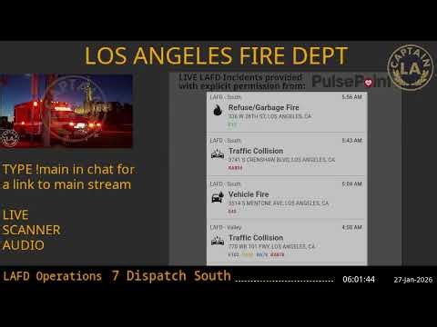 27-Jan-2026 // LAFD Los Angeles Fire Department SCANNER Radio ARCHIVE // FIRE & EMS // LA CAPTAIN