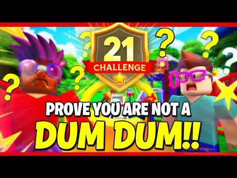 Room 21 Prove You Are Not a Dum Dum Roblox Answer