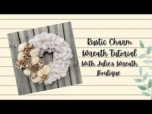How to Make a Burlap Wreath | Burlap Bubble Wreath |. Bubble Wreath Tutorial | Rustic Wreath | DIY