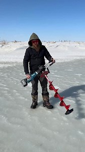 794K views · 2.1K reactions | Here’s a throw back to when we first got the Makita 40v XGT earth auger and tossed an ice auger on it • This auger has been great for small fence jobs or hard to get places do drill a post hole • Crazy how thick this ice still was in April @makitatools @makita.ca . . . #tools #construction #makita #makitatools #icefishing | Kruger Construction | Facebook