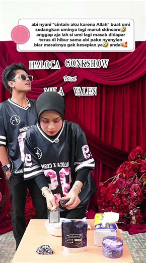 The story is about Umi cooking accompanied by Abi using the song Love Me Because of Allah🤩 #fypyo...