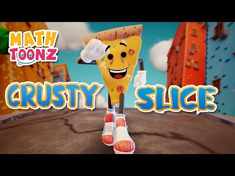 The Pizza Math Song - Introducing Fractions | Learning Song For Kids | Crusty Slice Cartoon