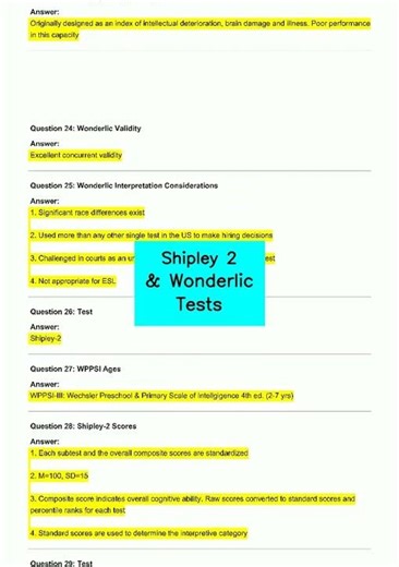 Shipley 2 & Wonderlic Tests video