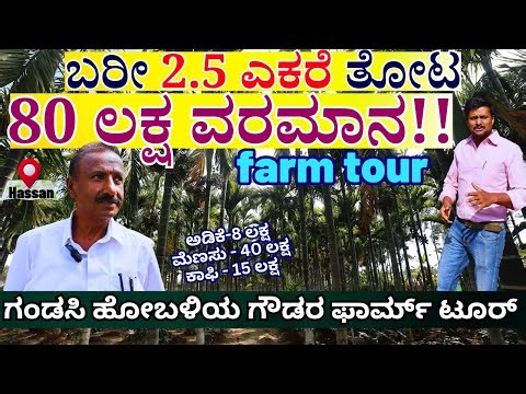 FARM TOUR-"ಹಾಸನದ ಗಂಡಸಿ ಹೋಬಳಿಯ ಗೌಡರ 80 ಲಕ್ಷ ಆದಾಯದ ಫಾರ್ಮ್ ಟೂರ್-E1-ganganna Gowda Farm Tour