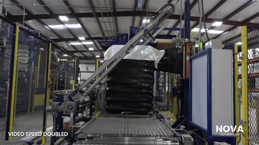 This week we are doing our product spotlight on our Turn Table Stretch Wrapper! This system is ideally suited for wrapping rates of up to 50 loads per hour. It also has synchronized speed controls to ensure film delivery, carriage travel, and turntable operate in unison. Using innovative designs and optimization features not found in any other wrapping system, NOVA can reduce your stretch film usage up to 30%! #RoboticPackaging #AutomationSolutions #PackagingAutomation #RoboticsInPackaging #Effi