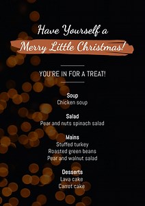 Modern Xmas Menu Template