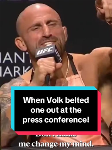 When Volk belted one out at the press conference! 🎤 🎶 #UFC #MMA #FightNight #PressConference #Singing