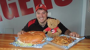 95K views · 218 shares | Randy Santel vs The 6lb Family Burger Challenge at Kriner's Burgers & Pies in Anchorage, Alaska!! I have 45 minutes to finish and get the $59 meal free with a sweet T-shirt!! Thanks for watching and sharing!! #foodchallenge #manvsfood #kriners #anchorage #alaska | Randy Santel | Facebook