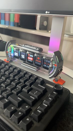 MOE | GIZMOE on Instagram: "Another cool gadget from @divoom_global , introducing the Times Gate, it’s a cool looking pixel display clock with 5 individual screens that can be customised via the Divoom app. The times gate does some amazing stuff like displaying social media stats, functioning as a clock and other amazing pixel art related fun via the App, it also has some amazing RGB lighting. To learn more check out the link below: https://divoom.com/products/time-gate Thanks to Divoom for send