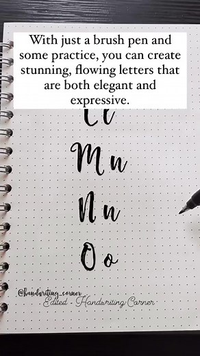 2.2K views · 46 reactions | Brush lettering is not just an art form; it’s a therapeutic and creative outlet. Whether you’re designing cards, making art, or simply enjoying the meditative process, it’s a skill that can bring joy and beauty to your life. So, pick up those brush pens and let your creativity flow! ️✨#brushlettering #beginner #lettering #letters | 퓗퓪퓷퓭픀퓻퓲퓽퓲퓷퓰 퓒퓸퓻퓷퓮퓻 | Facebook