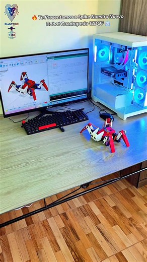 4.7K views · 241 reactions |  Presentamos a Spike, nuestro nuevo robot cuadrúpedo con 12 servomotores 烙 Diseñado en Fusion 360, programado en Arduino y fabricado con impresión 3D ✨ Cada movimiento refleja horas de trabajo, pasión y creatividad. Síguenos! Somos ElectroT3D, donde la robótica y la impresión 3D se fusionan para crear proyectos interesantes  #diy #robot #arduino #servo #electrot3d | Electro T3D | Facebook