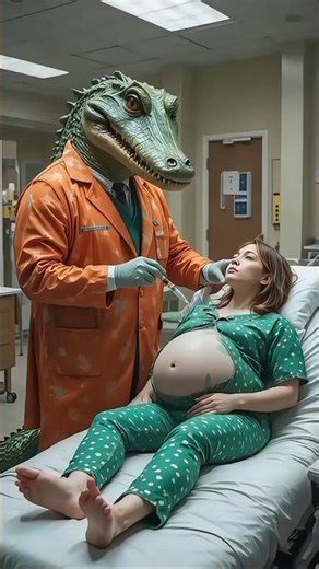 ❤Evolution of animal: Doctor Aligator with a pregnant woman in the hospital operating room🐊#shorts