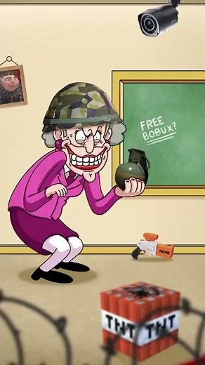 Crazy teacher vs muscle student!