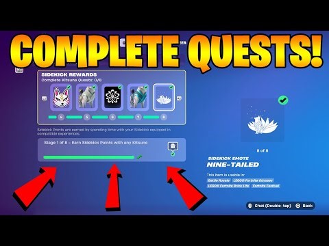 How to EASILY Earn Sidekicks Points with any Kitsune in Fortnite locations Quest!