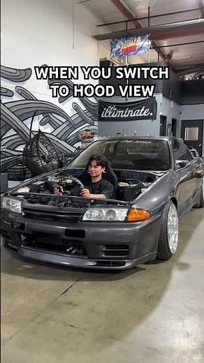 When you switch to hood view