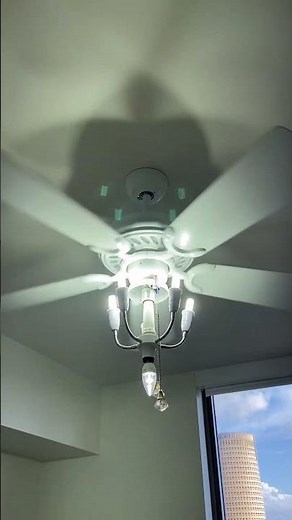 Startup Of Minka Aire Supra 44 White Ceiling Fan With "Cursed" Light Kit
