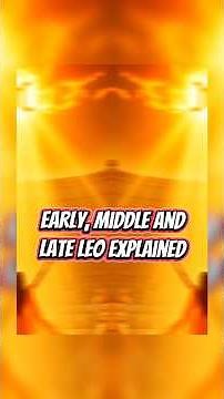 Early, Middle and Late Leo Explained #zodiacsignsexplained #zodiacwhisperer #astrology #birthsigns