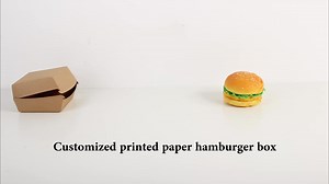 Disposable Paper Hamburger Container Hamburg Packing Box