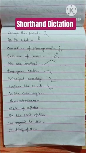 Shorthand Outlines #englishshorthand #pitmanshorthand #stenograper #legaldictation #viral