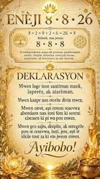 Enèji 8•8•8 Antre Nan Otorite Divin Ou ak Abondans