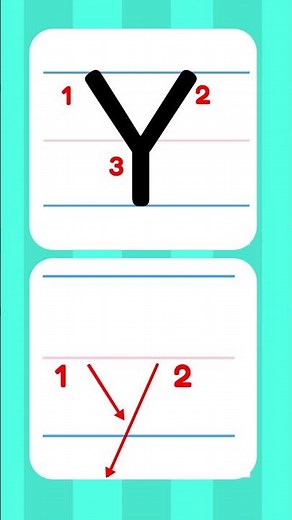 How to Write Y and y ✍️ #preschoollearning #learnabc #kidslearning