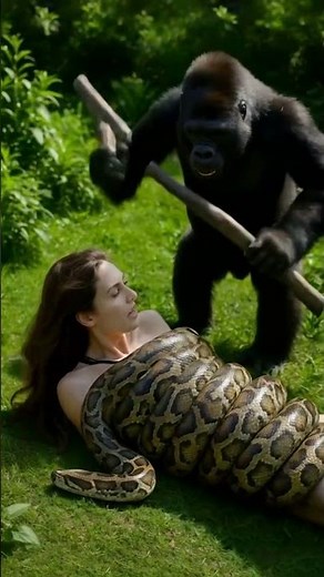 Can the Gorilla Save the Girl from the Python?