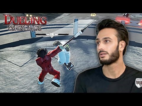 I Destroyed a Noob Using Gauntlets in Dueling Grounds Roblox! (Live Commentary)