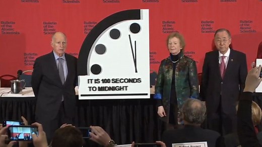 ‘Doomsday Clock’ 20 seconds closer to midnight